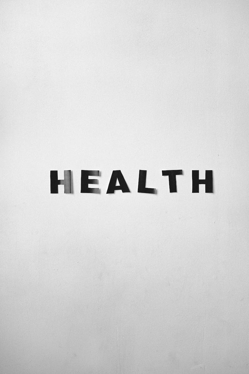 backdrop of health inscription on light wall