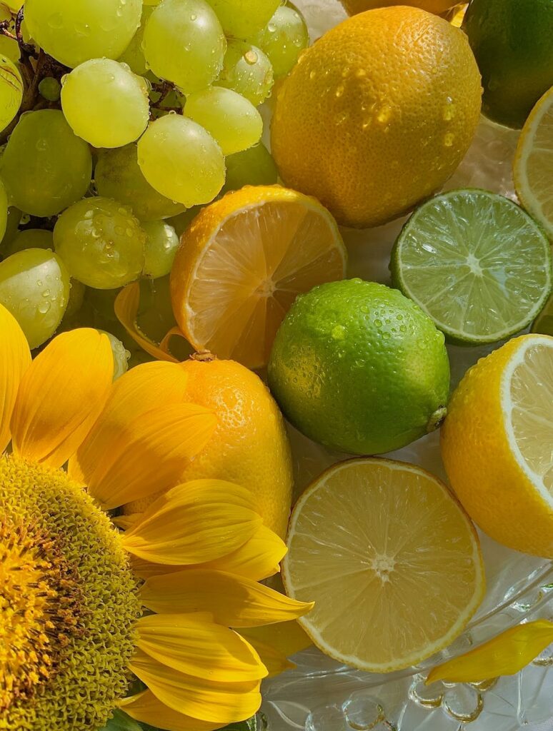 close up shot of citrus fruits