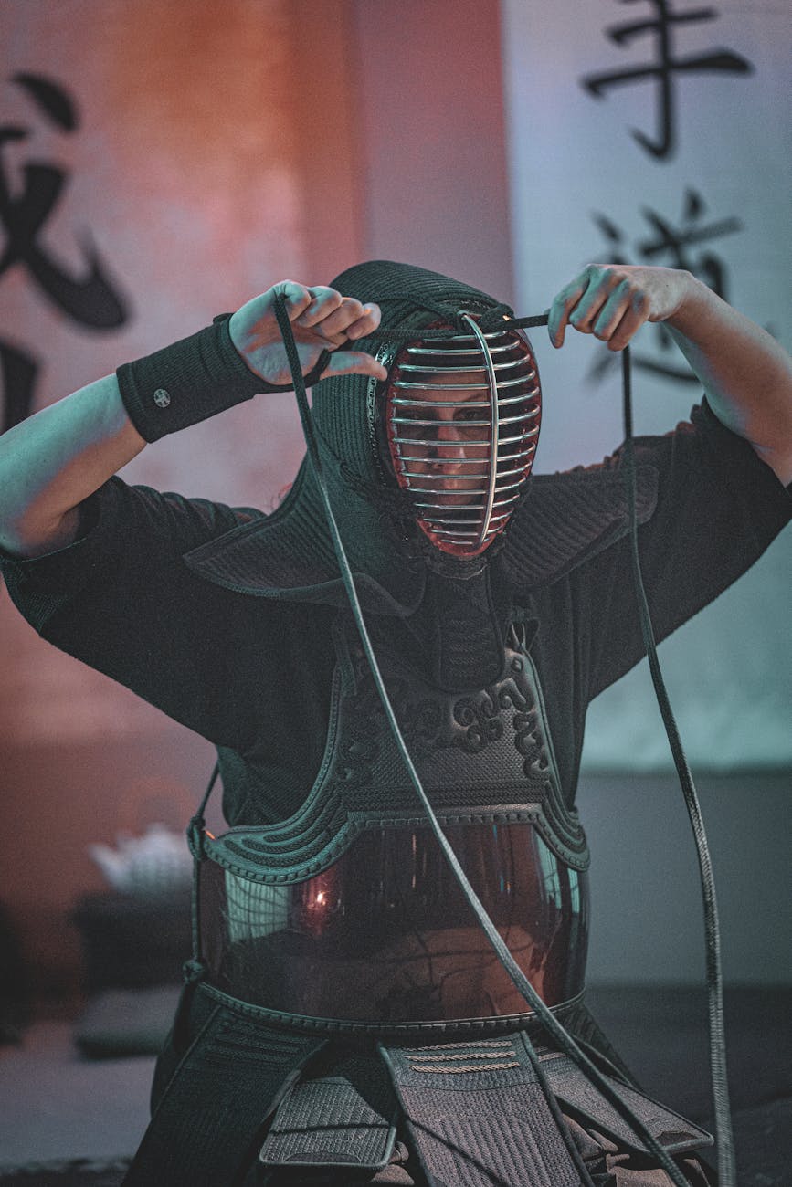 man in kendo armor