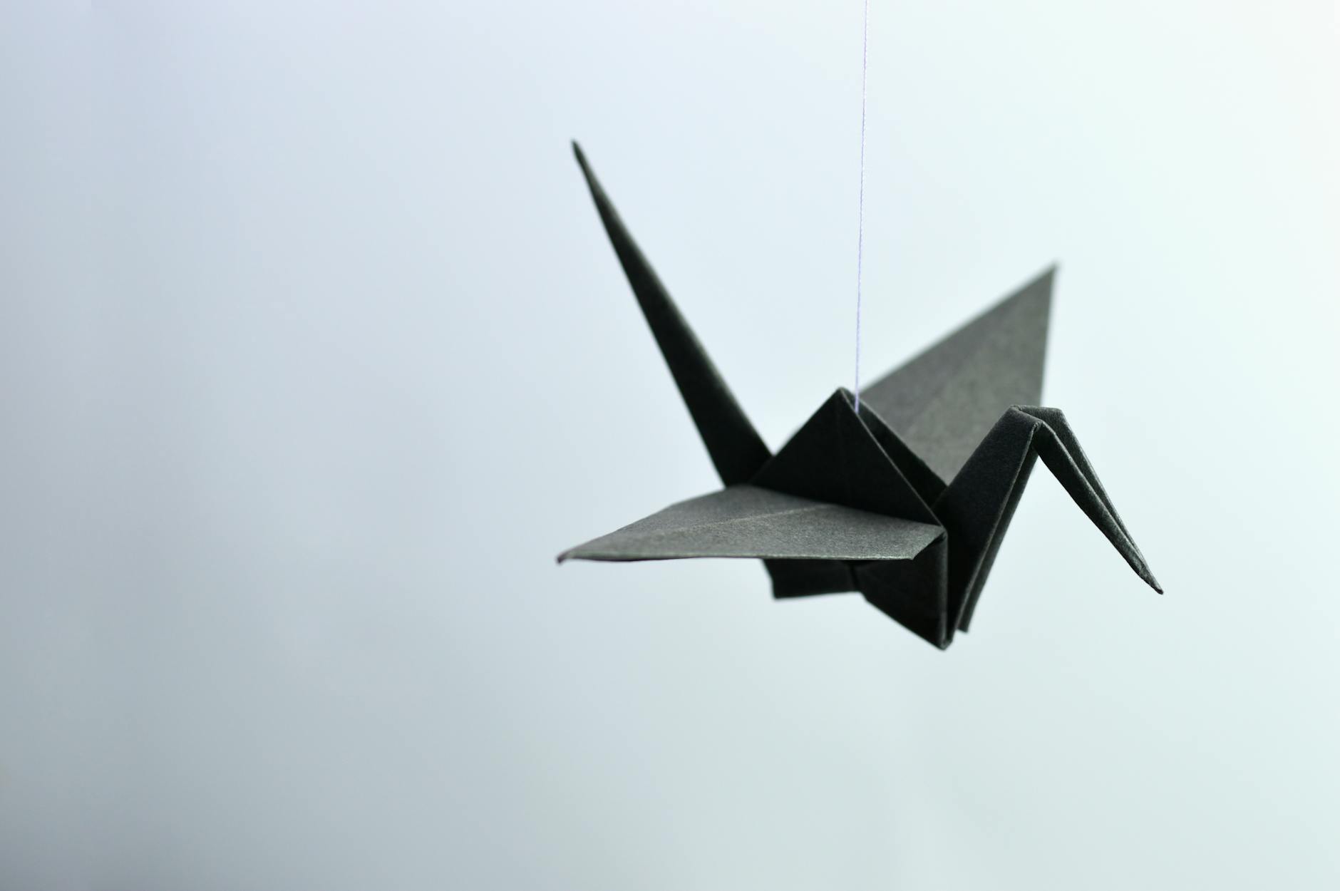 shallow focus photography of paper crane