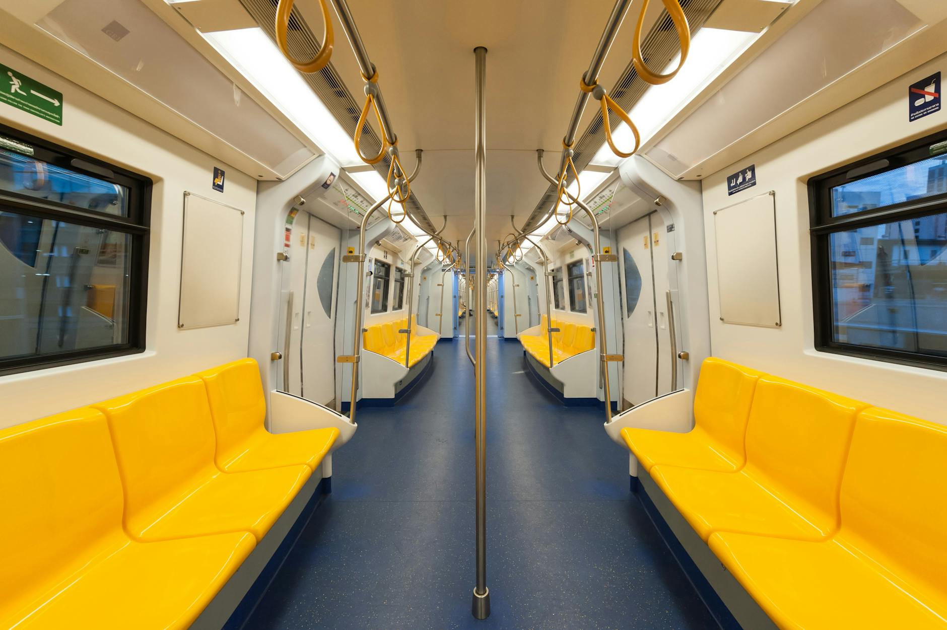 empty subway train