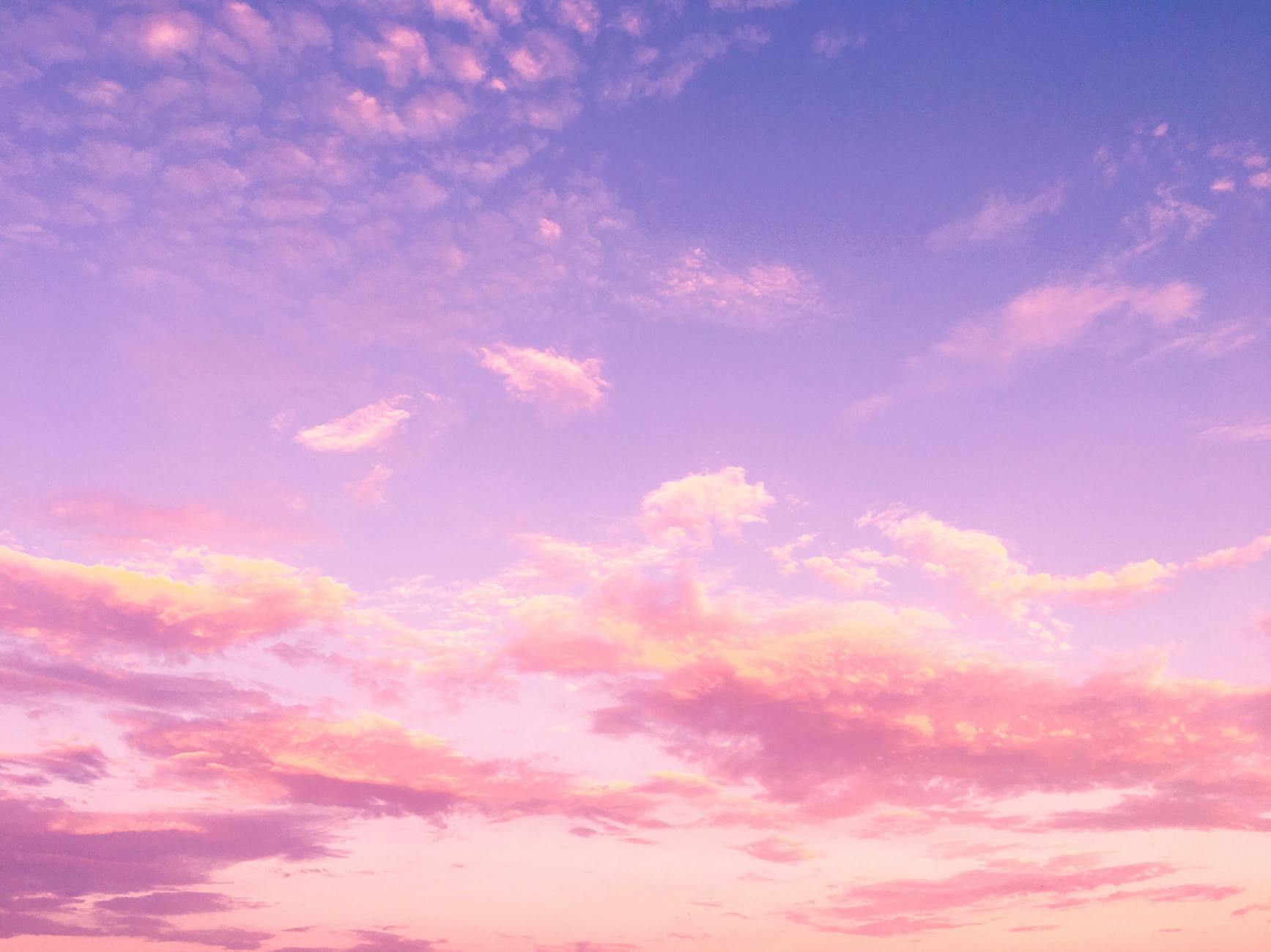 white clouds and blue sky