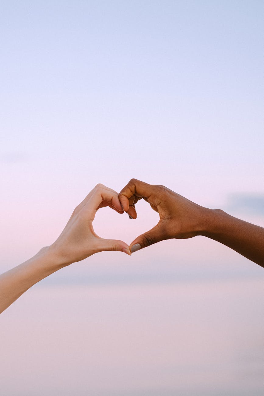 hands forming a heart shape