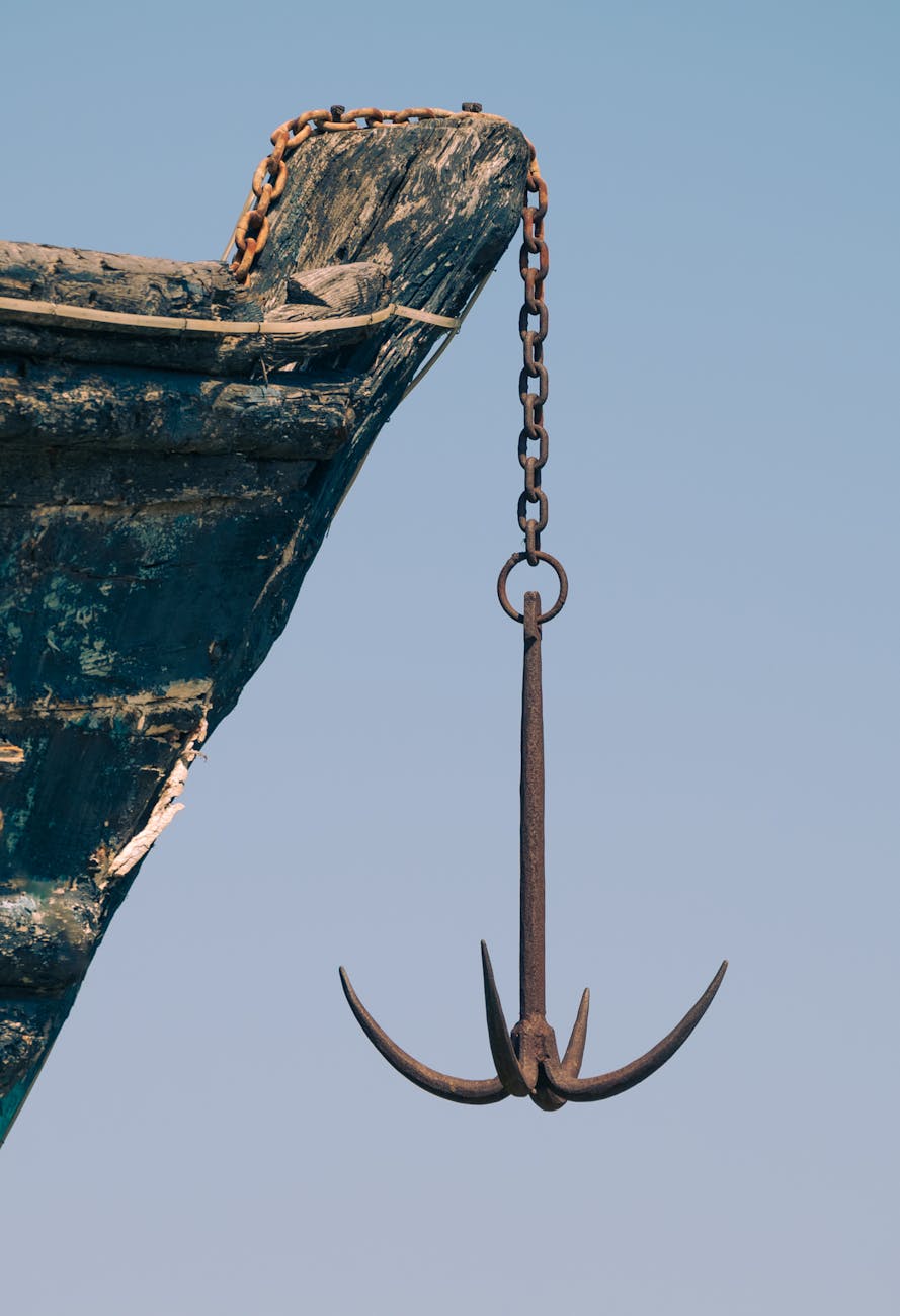 close up of anchor