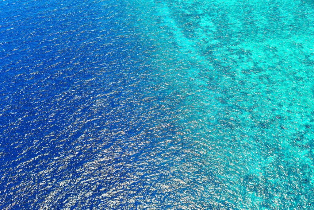 bird s eye view of sea water