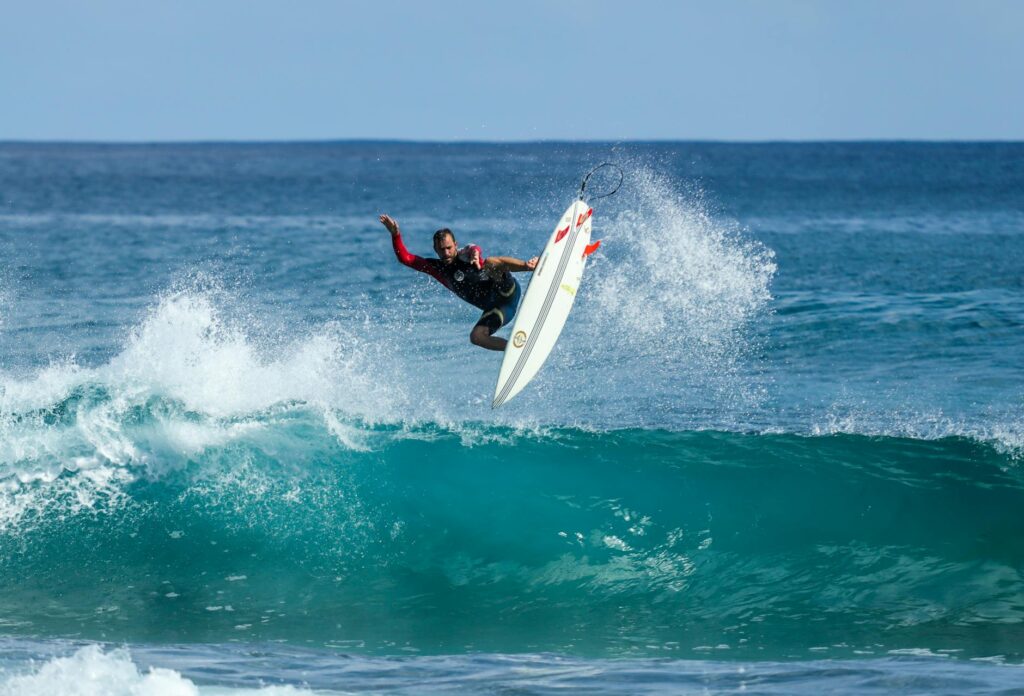 man surfing