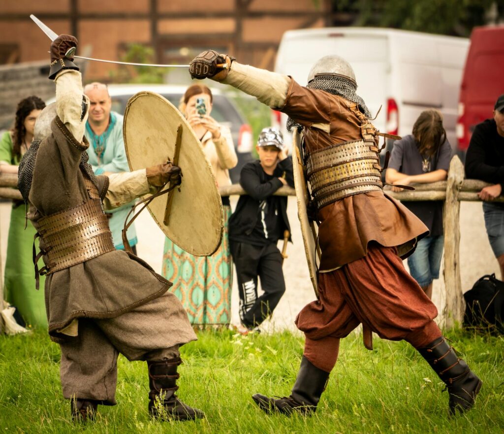 viking battle reenactment in szczecin