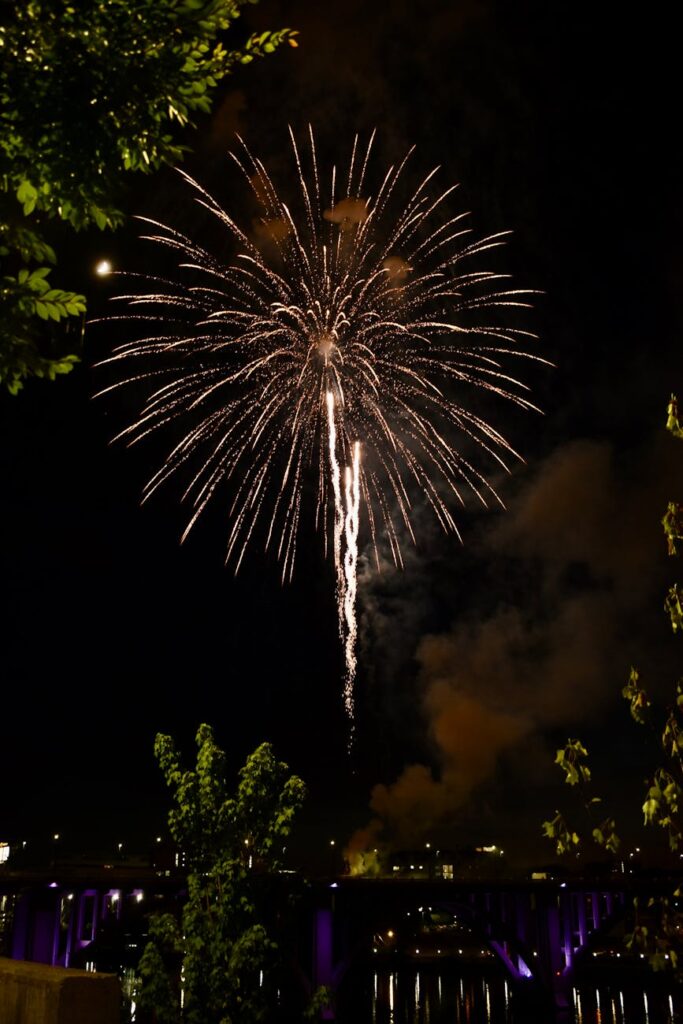 fireworks on the river