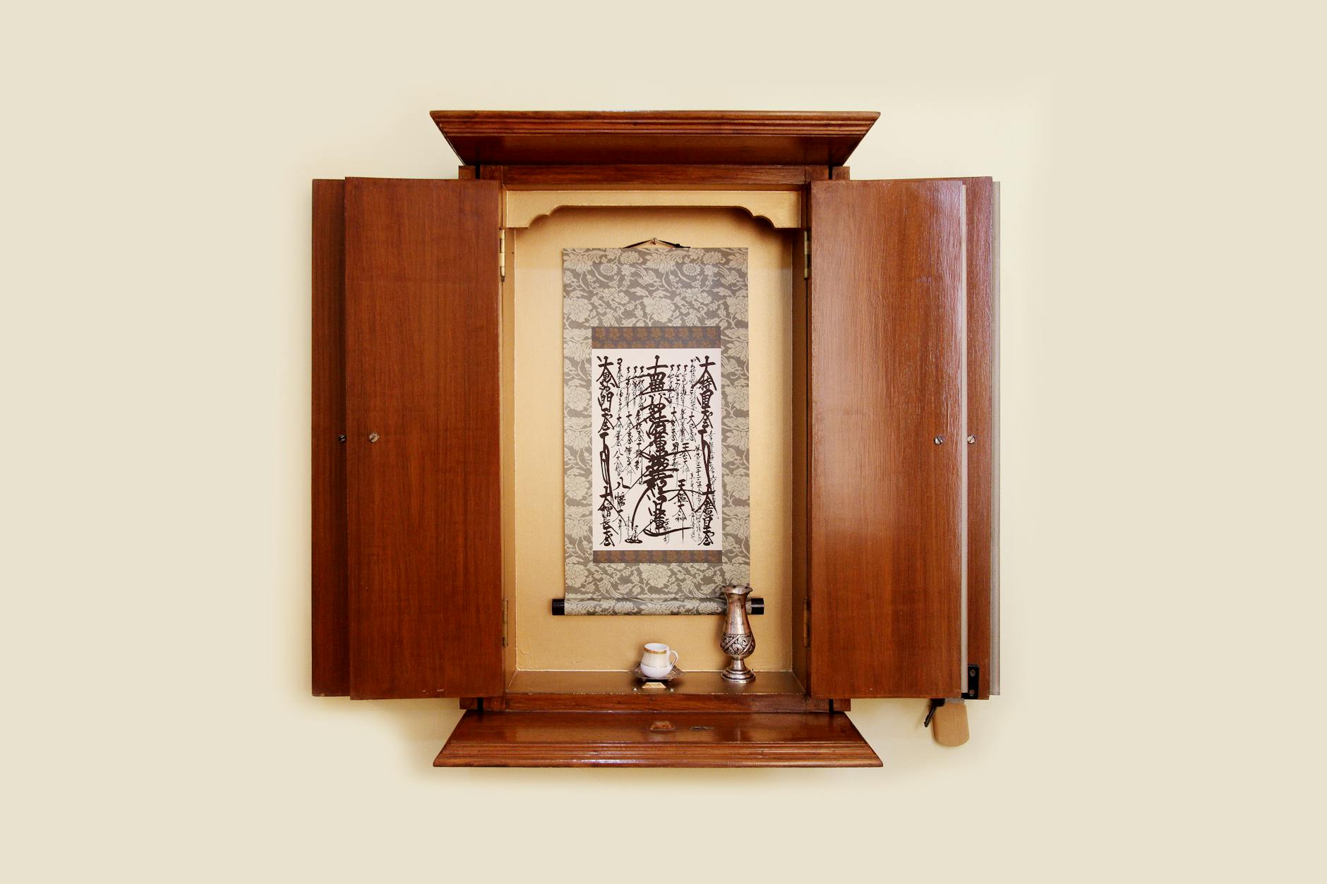 brown wooden altar