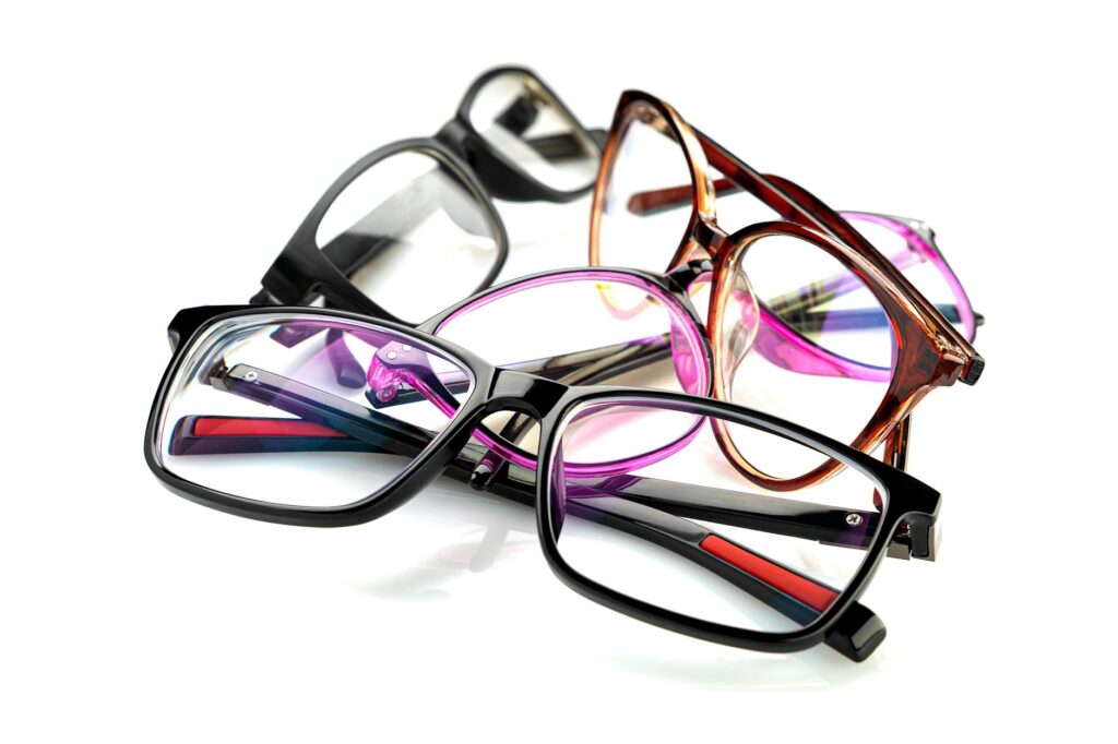 eyeglasses in close up shot