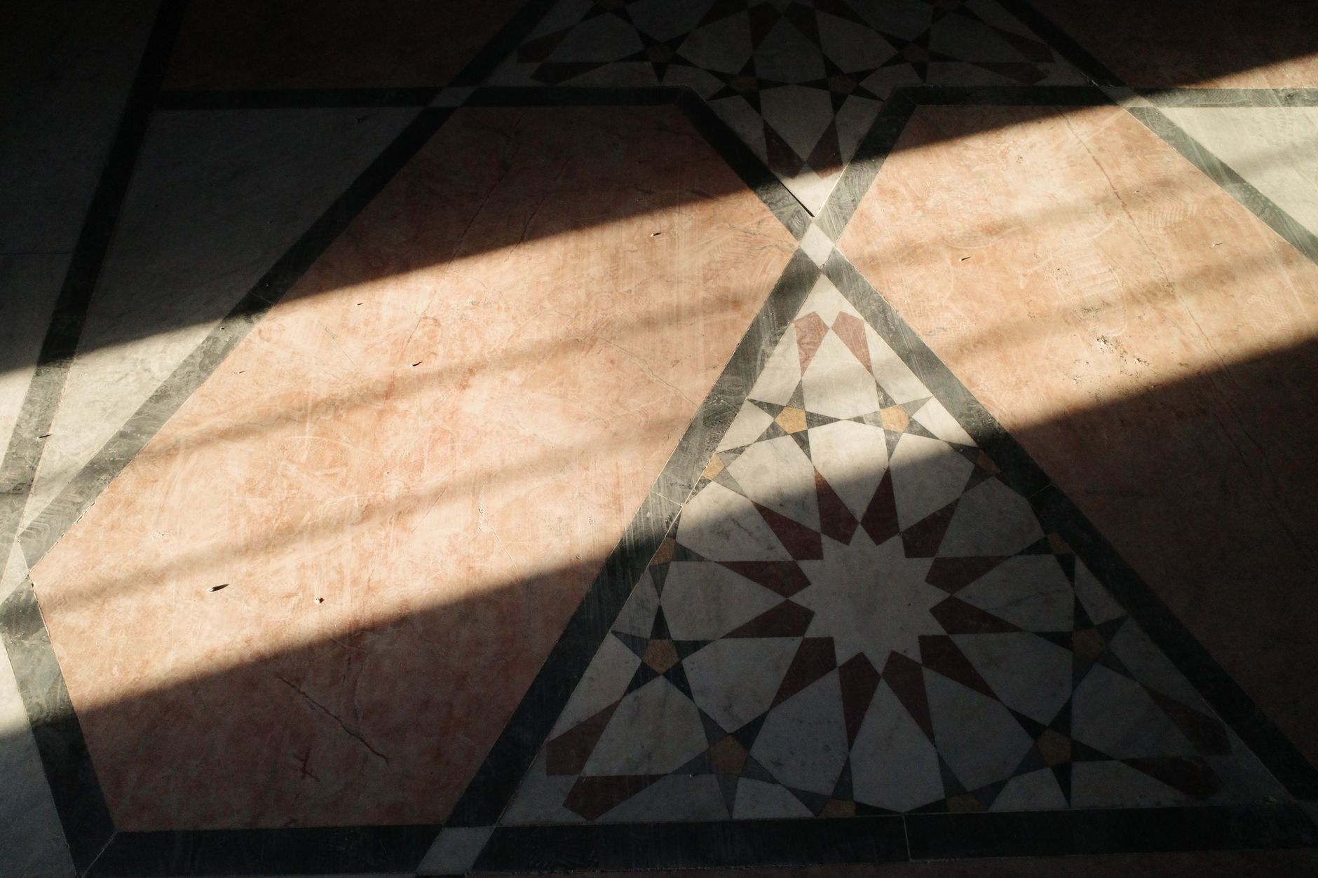 intricate geometric tile pattern in aleppo
